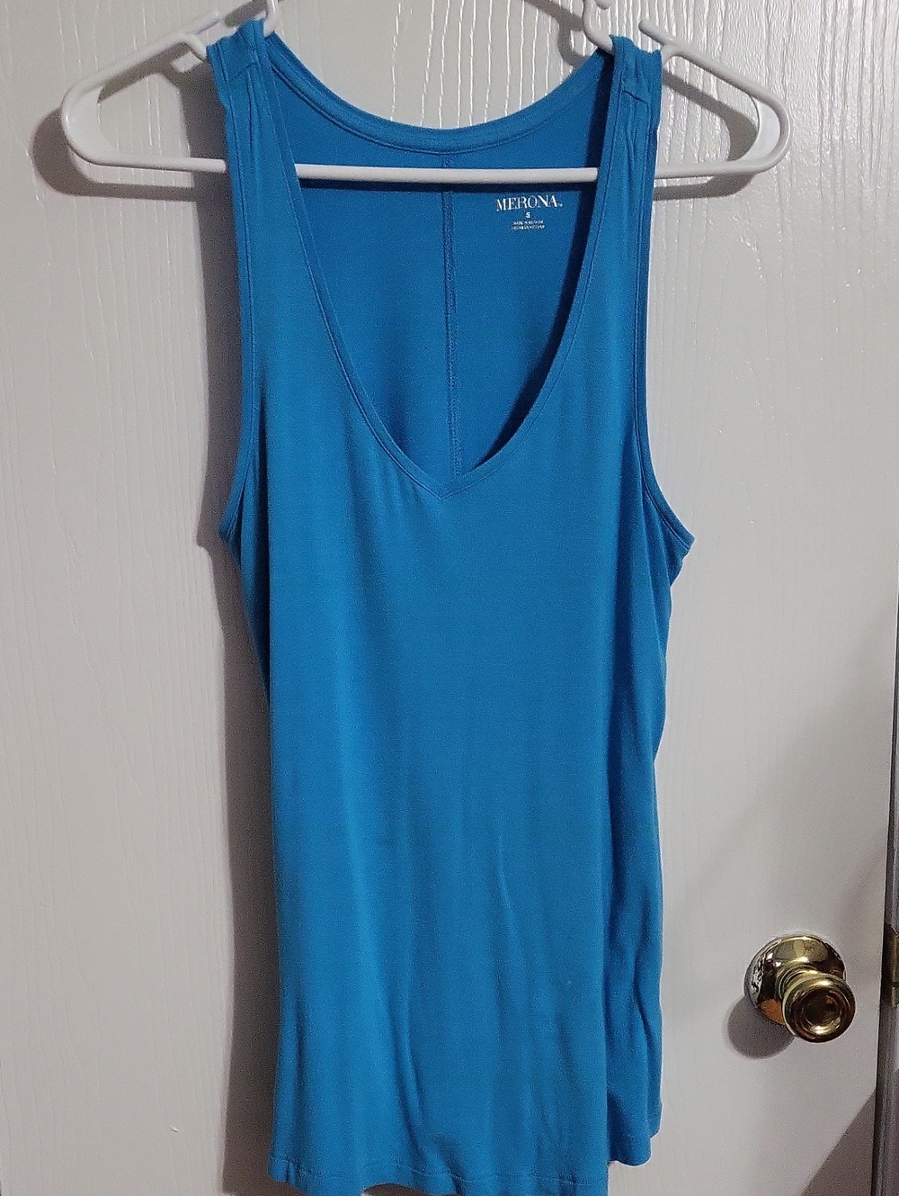 Merona Teal-Blue V-Neck Tank Top